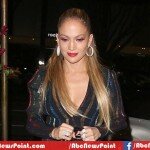 Jennifer Lopez Shows off her Cleavage in Low-Cut Gown on dinner Date with Boyfriend Casper Smart