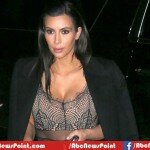 Kim Kardashian Shows off Her curves in Tight Top and Flare Trousers while Moving Towards Dinner With Kanye West